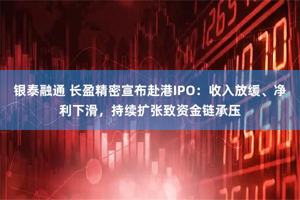 银泰融通 长盈精密宣布赴港IPO：收入放缓、净利下滑，持续扩张致资金链承压