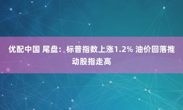 优配中国 尾盘：标普指数上涨1.2% 油价回落推动股指走高