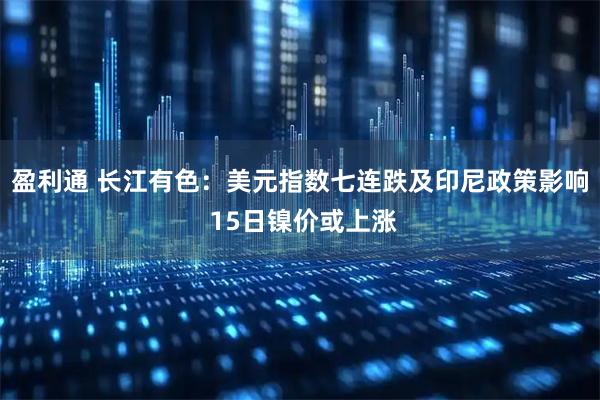 盈利通 长江有色：美元指数七连跌及印尼政策影响 15日镍价或上涨